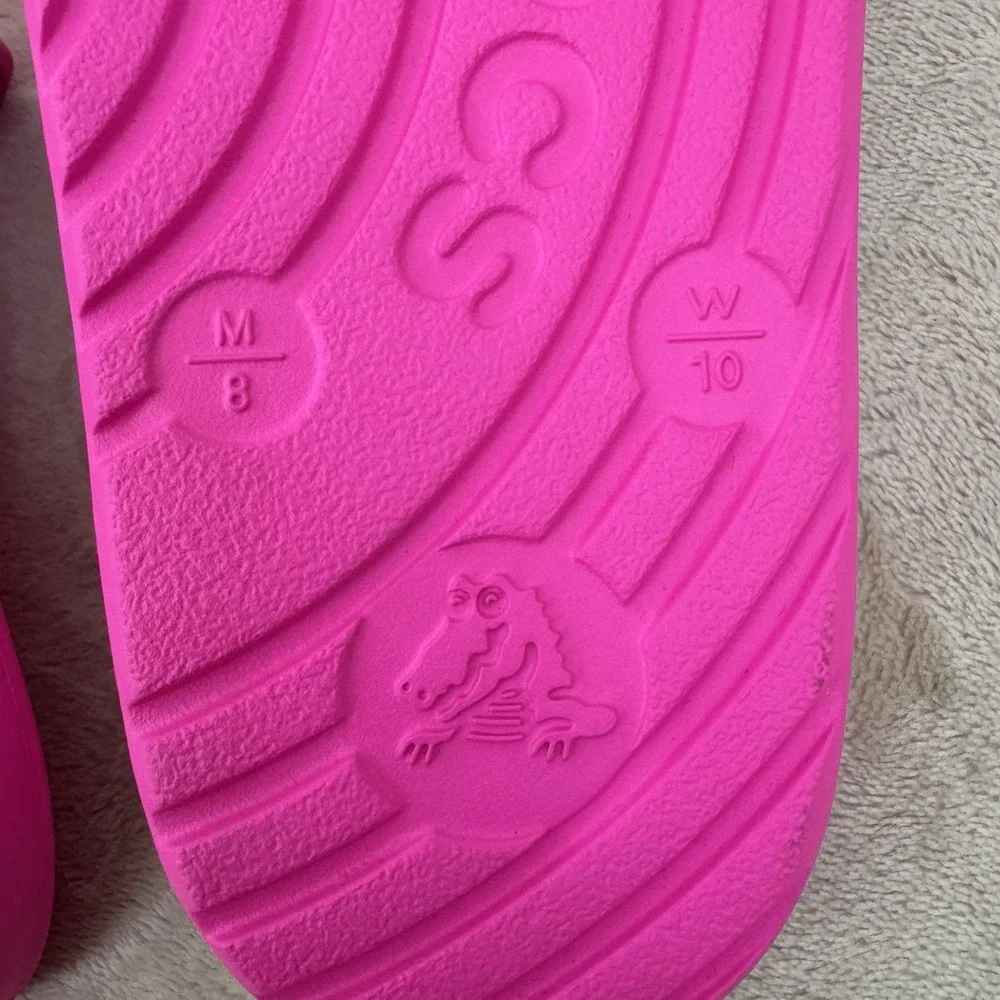 Crocs Slide Pink Crush M8 W10 Unisex Sandals 210088-6TW NWT
